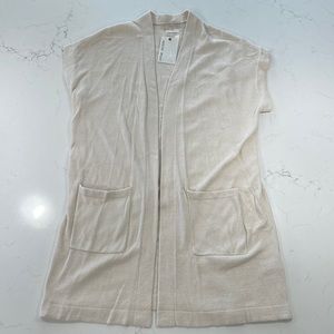 Barefoot dreams sleeveless long cardigan